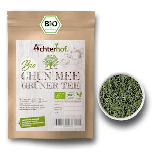 Grüner Tee Chun Mee BIO 250g | chinesischer Grüner Tee | nach uralter Tradition hergestellt | angebaut im Südosten Chinas | herbes Aroma, begleitet von leichter Süße | vom Achterhof