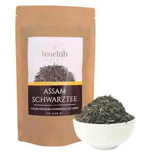 Assam Schwarzer Tee Lose 100g, Second Flush Schwarztee, Ostfriesentee Kräftig Würzig Malzig, TeaClub Black Tea