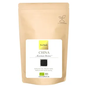 China Keemun Bio, Schwarzer Tee, 100g, lose Blätter, Ernte 2024, Provinz Anhui, Geschmack: süßlich-mild, leicht rauchig