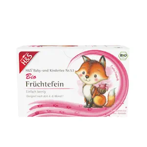 H&S Baby- und Kindertee Nr. 53 – Bio Früchtefein, 20 Filtereutel à 2,5 g: Zur Anwendung bei Kindern nach dem 4.-6. Monat – Mit Apfel, Hagebutte, Karotte, Rote Beete, Brombeere, Erdbeere, Himbeere