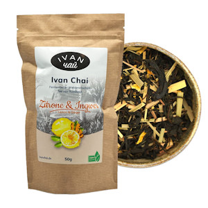 Ivan Chai - Zitrone & Ingwer | Entspannungstee | Fermentierter Weidenröschen Tee Lose | Premium Qualität | Wild & Handverarbeitet - Jetzt bei Amazon kaufen*