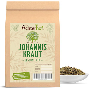 1 kg Johanniskraut geschnitten Johanniskraut-Tee Kräutertee natürlich vom-Achterhof  - Jetzt bei Amazon kaufen*