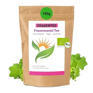 Konfitee Frauenmanteltee 100g I Bio Frauen-Tee I I Schonend getrocknet I Naturprodukt aus Frauenmantelkraut I Frei von Zusätzen & Aromastoffen I Vegan & glutenfrei I Premium Qualität