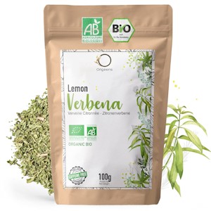 ORIGEENS BIO EISENKRAUT TEE 100gr | Bio Zitronenverbene Blätter, Verdauungs- und Beruhigungstee | Bio Lemon Verbena 