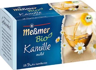 Meßmer Bio Kamille | mild | 18 Teebeutel | Vegan | Glutenfrei | Laktosefrei