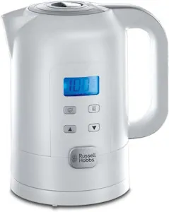 Russell Hobbs Wasserkocher mit Temperatureinstellung Digital [25°-100°C, u.a. für Babynahrung, Soll & Ist-Temperatur-LCD Anzeige] Precision Control (1,7l, 2200W, Warmhaltefunktion, Babymilch) 21150-70