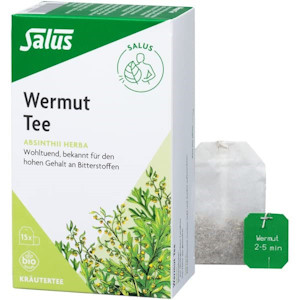 Salus - Wermut Tee - 1x 15 Filterbeutel (18 g) - Kräutertee - Absinthii Herba - bekannt für den hohen Gehalt an Bitterstoffen - wohltuend - bio  - Jetzt bei Amazon kaufen*