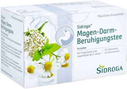 Sidroga Magen-Darm-Beruhigungstee – Arzneitee mit Heilpflanzen bei Bauchschmerzen – 20 Filterbeutel à 2,0 g  - Jetzt bei Amazon kaufen*