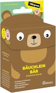 Sidroga TEExpress Bäuchlein Bär – Fenchel-Anis-Kümmel-Extrakttee für Babys, Kinder und Erwachsene – 15 Beutel à 0,3 g