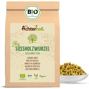 Süßholzwurzel Tee BIO (250g) | Süßholzwurzeltee | Süßholz-Wurzel getrocknet geschnitten enthält Lakritz | vom Achterhof