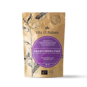 Vita Et Natura® BIO Passionsblume - 100% biologisch & naturbelassen - Passionsblumentee für Momente der Entspannung - 60g loses Passionsblumenkraut